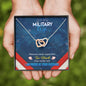 Interlocking Hearts Necklace for Military Wife | Custom Heart Design