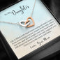 Interlocking Hearts Necklace for Daughter, From Mom | Custom Heart Design
