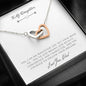 Interlocking Hearts Necklace for Daughter From Dad | Custom Heart Design