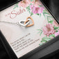 Sentimental Interlocking Hearts Necklace for sister | Custom Heart Design
