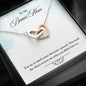 Interlocking Hearts Necklace for Bonus Mom | Custom Heart Design