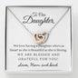 Interlocking Hearts Necklace for Daughter | Custom Heart Design