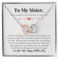 To My Sister, Happy Mother's Day-Interlocking Heart Necklace - Custom Heart Design