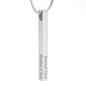 Daughter’s Graduation, From Mom & Dad-Vertical Stick Necklace - Custom Heart Design