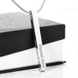 Daughter’s Graduation, From Mom & Dad-Vertical Stick Necklace - Custom Heart Design