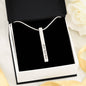 Personalized Vertical Stick Name Necklace | Custom Heart Design