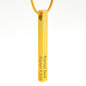 Daughter’s Graduation, From Mom & Dad-Vertical Stick Necklace - Custom Heart Design