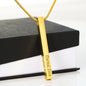 Daughter’s Graduation, From Mom & Dad-Vertical Stick Necklace - Custom Heart Design