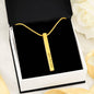Personalized Vertical Stick Name Necklace | Custom Heart Design