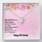 Happy Birthday Love Knot Necklace for Friend | Custom Heart Design