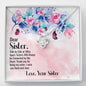 Love Knot Necklace for Sister From Sister | Custom Heart Design