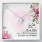 Love Knot Necklace for Sister | Custom Heart Design