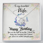 Happy Birthday-Love Knot Necklace for Wife | Custom Heart Design