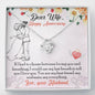 Anniversary Gift Love Knot Necklace for Wife | Custom Heart Necklace