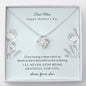 Forever grateful for you, From Son-Love Knot Necklace for Mom - Custom Heart Design