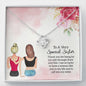 My sidekick - Love Knot Necklace for Sister | Custom Heart Design
