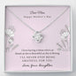 Forever grateful for you, From Daughter-Love Knot Necklace for Mom - Custom Heart Design