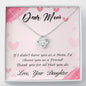 Love Knot Necklace for Mom From Daughter | Custom Heart Design