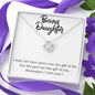 Minimalist Love Knot Necklace for Bonus Daughter | Custom Heart Design