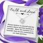 Faith and Love-Love Knot Necklace | Custom Heart Design