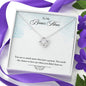 Sentimental Love Knot Necklace for Bonus Mom | Custom Heart Design