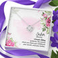 Love Knot Necklace for Sister | Custom Heart Design