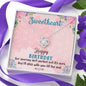 Happy Birthday Love Knot Necklace | Custom Heart Design