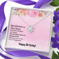Happy Birthday Love Knot Necklace for Friend | Custom Heart Design