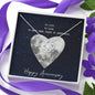 Happy Anniversary-Love Knot Necklace for Wife | Custom Heart Design