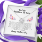 From Daughter in law, To Mother in law-Love Knot Necklace - Custom Heart Design