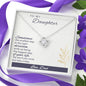 Love Knot Necklace for Daughter From Dad | Custom Heart Design