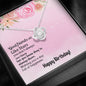 Happy Birthday Love Knot Necklace for Friend | Custom Heart Design