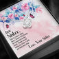 Love Knot Necklace for Sister From Sister | Custom Heart Design