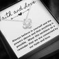 Faith and Love-Love Knot Necklace | Custom Heart Design