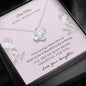 Forever grateful for you, From Daughter-Love Knot Necklace for Mom - Custom Heart Design