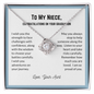 Graduation Love Knot Necklace for Niece from Aunt | Custom Heart Desig…