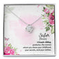 Love Knot Necklace for Sister | Custom Heart Design