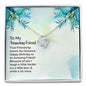 Love Knot Necklace for Friend | Custom Heart Design
