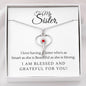 To My Sister-Stethoscope - Custom Heart Design