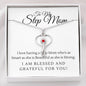 To my Bonus Mom/Nurse-Stethoscope Necklace - Custom Heart Design