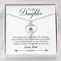 To Daughter, From Dad-Stethoscope Necklace - Custom Heart Design