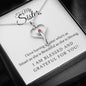 To My Sister-Stethoscope - Custom Heart Design