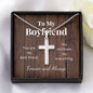 Boyfriend Cross Necklace, Cross Necklace for Boyfriend - Custom Heart Design