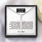 Son, You either win or learn,From Dad-Artisan Cross Necklace - Custom Heart Design
