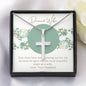 God gave me an angel- Artisan Cross Necklace -Custom Heart Design