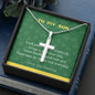 Son - Shamrock Blessing Cross Necklace - Custom Heart Design