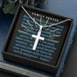Family Prayer-Artisan Cross Necklace - Custom Heart Design