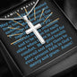 Family Prayer-Artisan Cross Necklace - Custom Heart Design