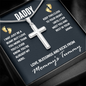 Daddy, From Baby-Cross Necklace - Custom Heart Design
