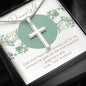 God gave me an angel-Artisan Cross Necklace - Custom Heart Design